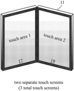TOUCH SENSING IN A FLEXIBLE/FOLDABLE TOUCH SCREEN DISPLAY