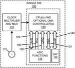 Inter-die memory-bus transaction in a seamlessly integrated microcontroller chip