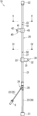 Wire harness with a reference mark for an attachment orientation