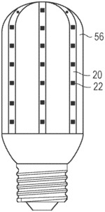 Solid state lamp using light emitting strips