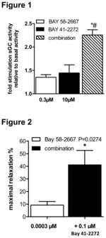 USE OF A SOLUBLE GUANYLATE CYCLASE (sGC) STIMULATOR OR OF A COMBINATION OF A sGC STIMULATOR AND AN sGC ACTIVATOR FOR CONDITIONS WHEREIN THE HEME GROUP OF sGC IS OXIDIZED OR WHEREIN sGC IS DEFICIENT IN HEME