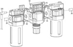 Modular digital filter, regulator and lubricator connector and system