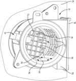 Air induction system including air duct having cylindrical wall with opening extending radially therethrough and feature for minimizing airflow disturbances caused by presence of opening