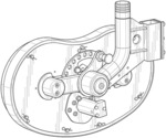 Oval-shaped pneumatic stripping head for a leaf removal machine
