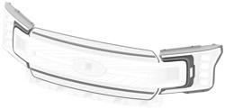 Grille with LED daytime running lamp